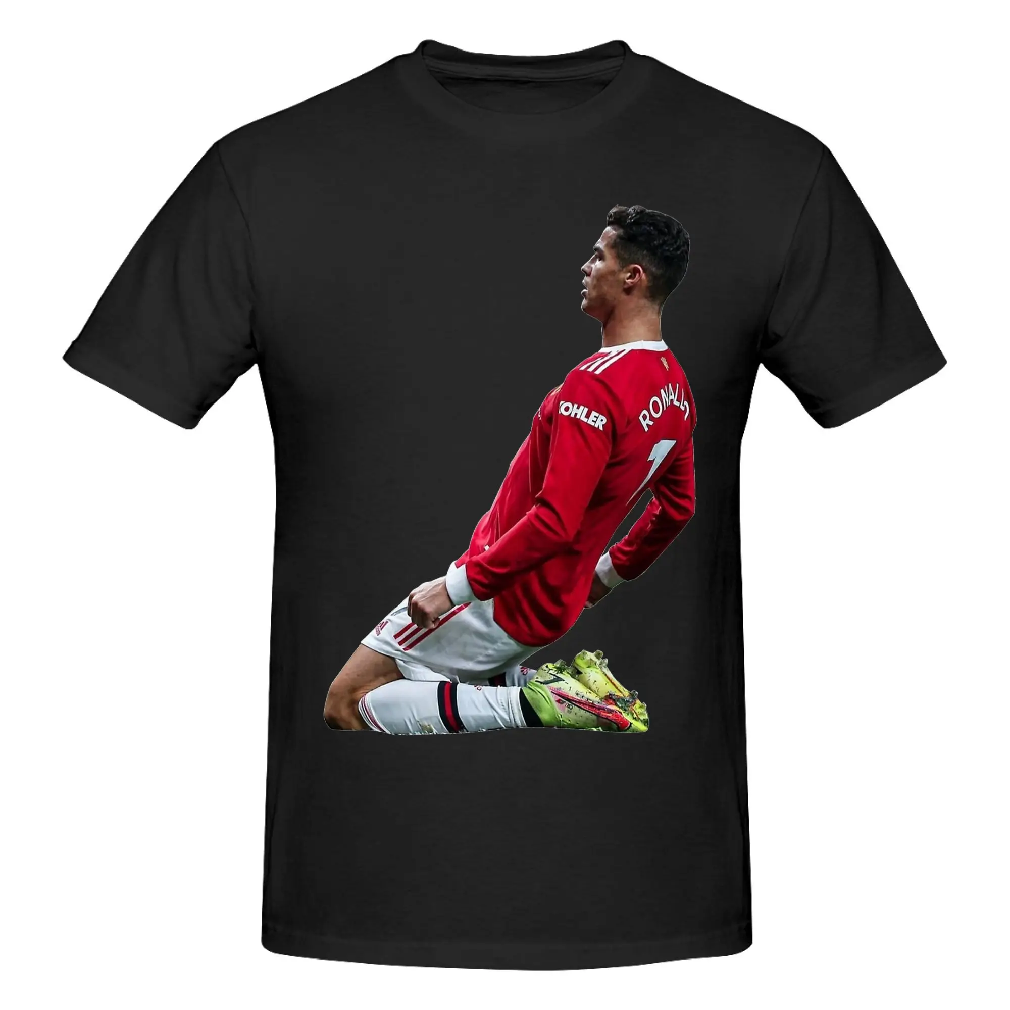 Funny Cristianos Ronaldos Cr7s Football Game T Shirt Men Cotton Short Sleeve  Round Neck Summer Tops