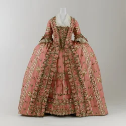 1770s Robe a la francaise Medieval Victorian Renaissance Royal Court Baroque Rococo Sack-back Dress Marie Antoinette Ball Gown