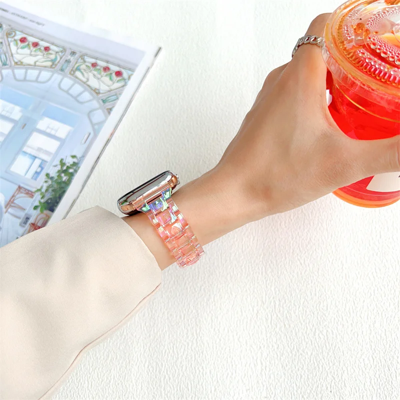 لساعة Huawei Watch fit 4 band حزام راتينج شفاف ملون Huawei Fit3 سوار مناسب 2 أشرطة شفافة Smartwatch معصمه Correa