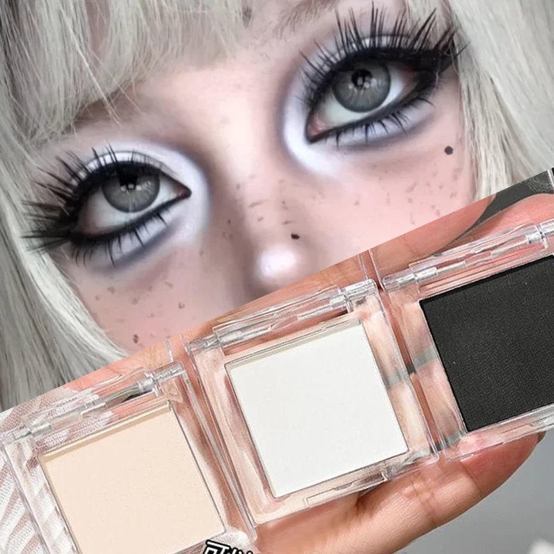 Mat Zwart Wit Oogschaduw Palet Natuurlijke Monochroom Langdurige Fleuren Zijderups Markeerstift Oogschaduw Primer Ogen Make-up