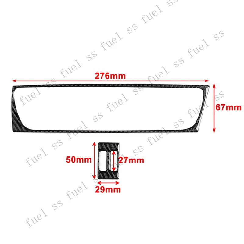 Couverture de sortie d'air conditionné centrale aspect carbone S+ pour Audi Q5 B7 2009-17