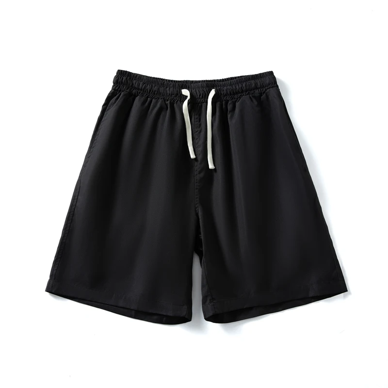 2026 Summer Men's Silk Short-Sleeved Sports Outwear Fashion Casual Quick-Drying Beach Pants
