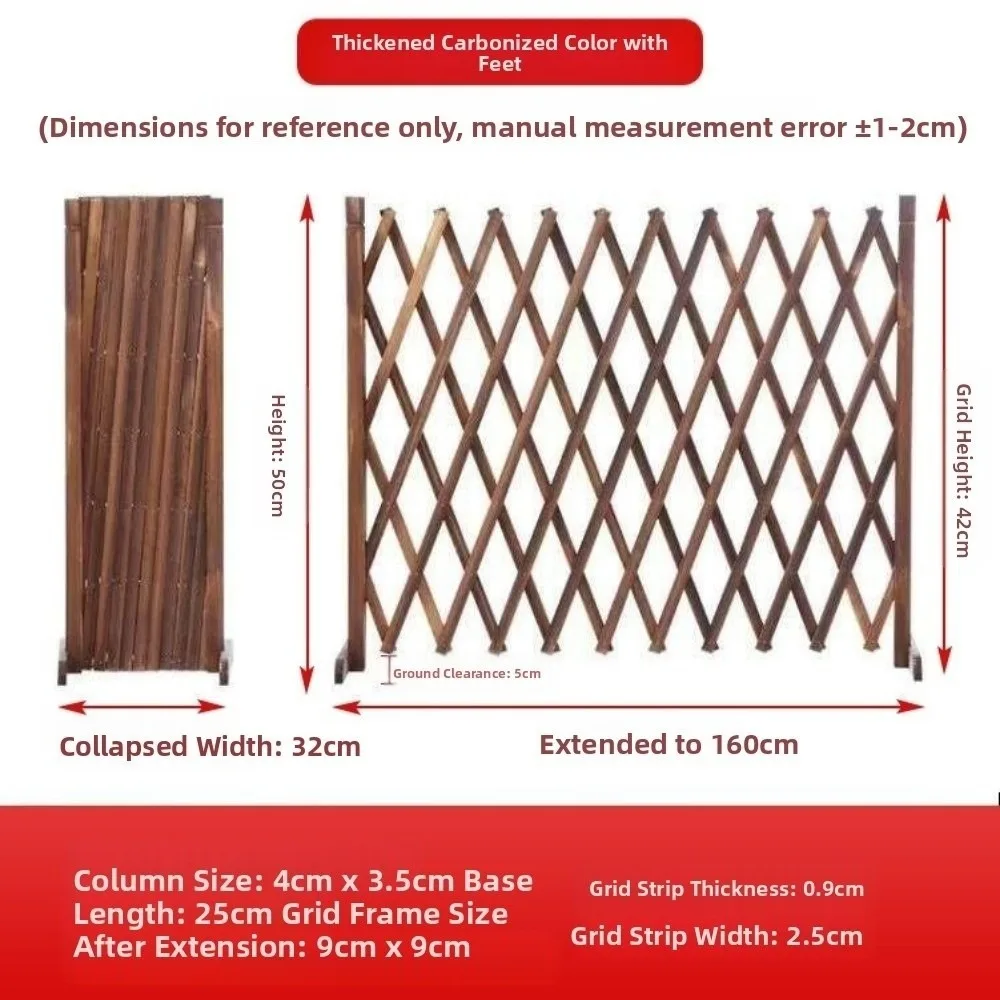

Stretchable Wooden Fence Durable/odorless 50/70cm Home Garden Fence Usable Multi-layer Paint Spray Extended Trellis Fence Garden