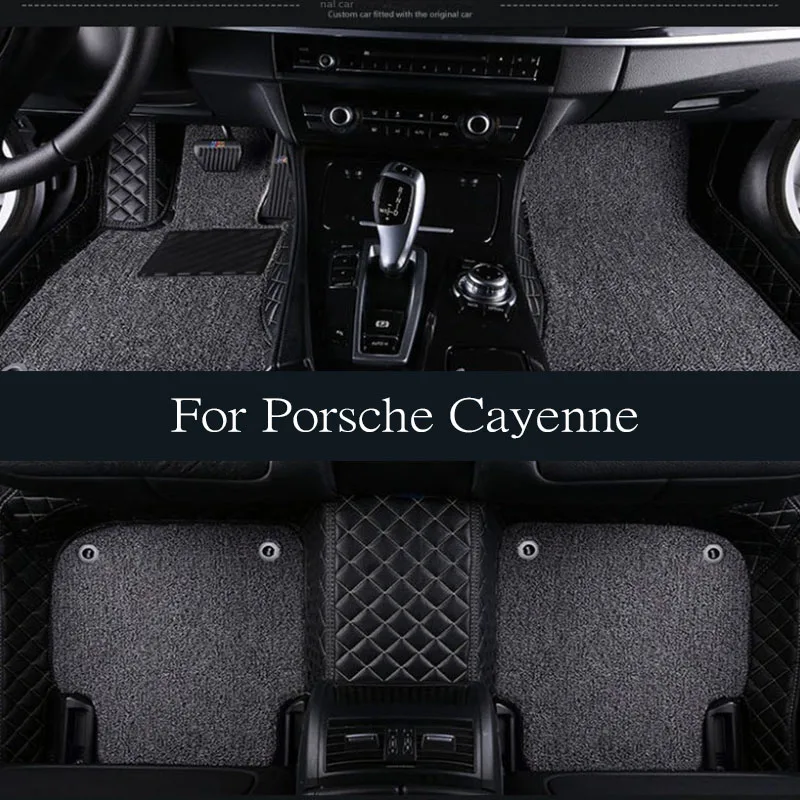 

Car floor mats for Porsche for Cayenne 2018 2019 20 2021 2022 Custom auto foot Pads automobile carpet cover interior accessories