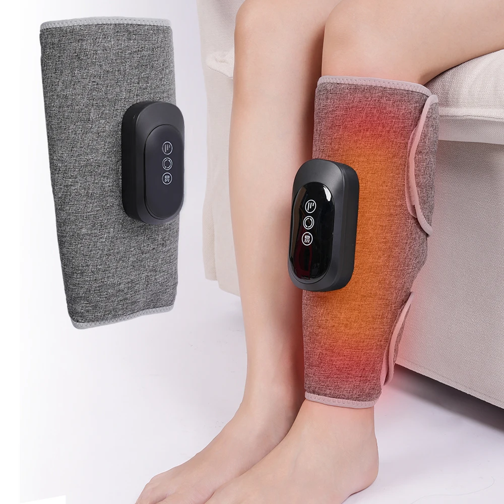 OEM logo cordless electric heating air compression leg machine foot muscles relaxation blood circulation massager cordless
