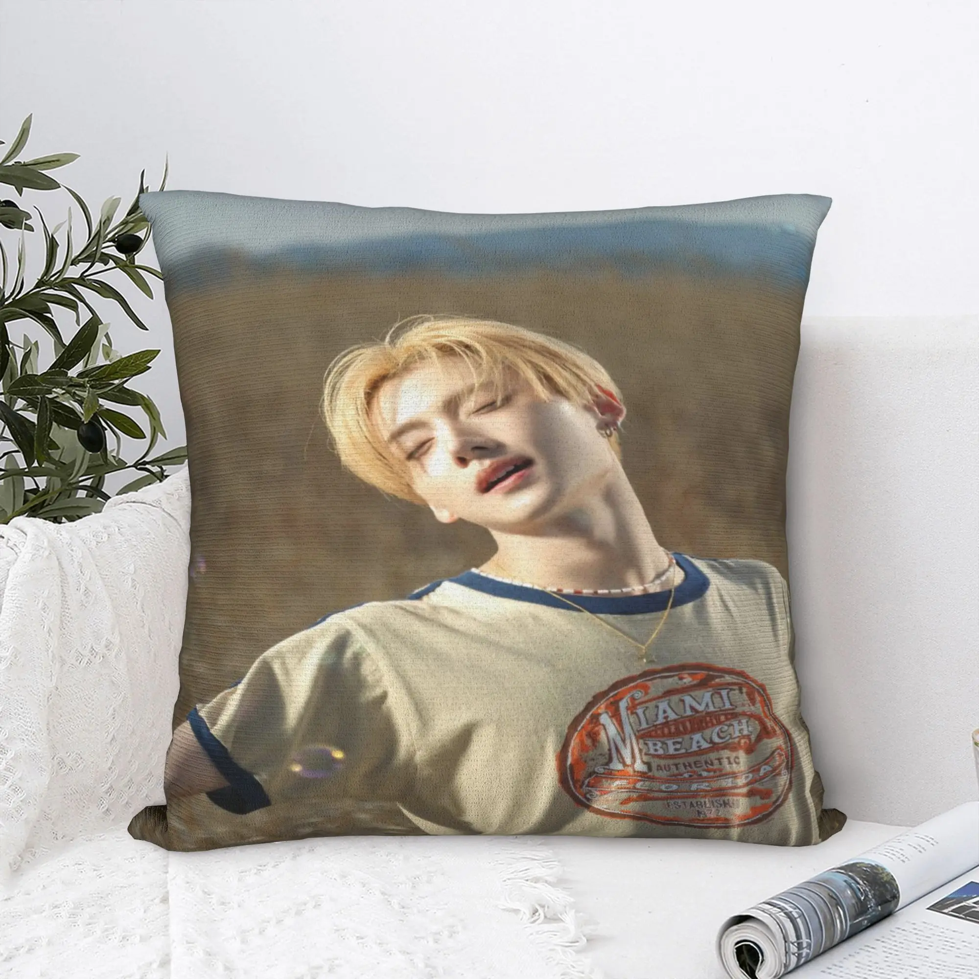Ald1 Members Pillow Cover  Retro Trendy Pillow Case For Couch Sofa Bedroom Comfy Pillowcases Gift