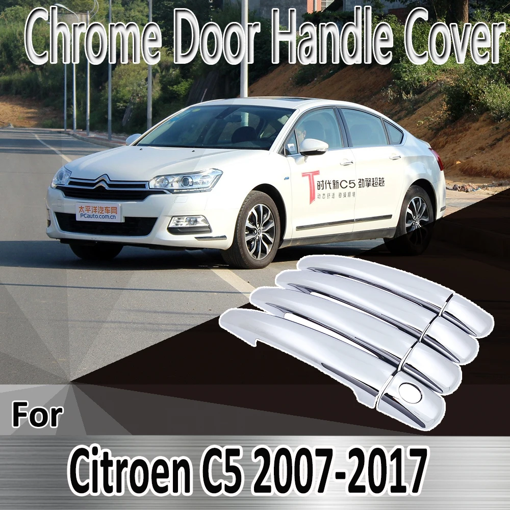 

For Citroen C5 2007~2017 Styling Stickers Decoration Chrome Door Handle Cover paint Refit Car Accessories