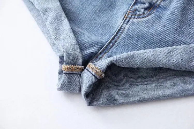 High Waist ort Jeans Capri Pants Women's Denim orts Waed out Faded Long Leg Beauties Spring 208 Sexy Hot New Sle