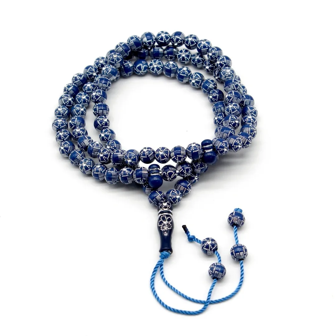 99 Beads 8mm Acrylic Tasbih, Muslim Prayer Beads for Daily Worship & Ramadan Gift, Islamic Rosary Bracelet