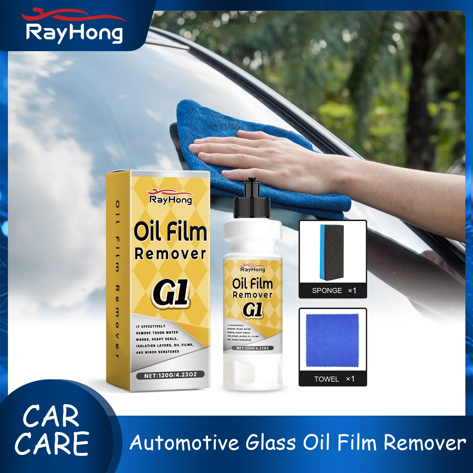

Rayhong автомобильный стеклянный комплект для удаления масляной пленки автомобильное лобовое стекло очиститель окон и дождезащитное покрытие