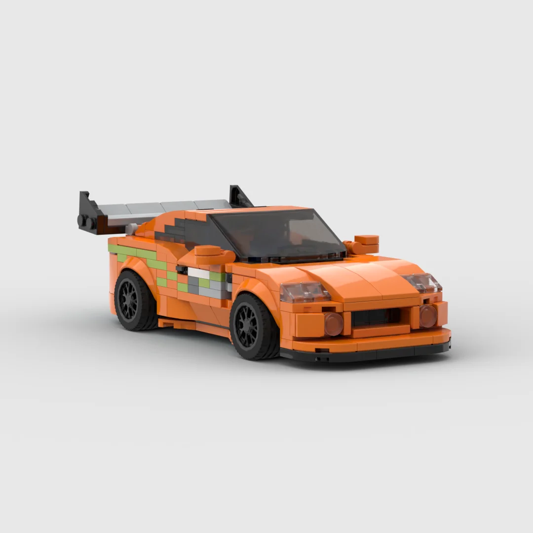 MOC Speed 370 piezas Supra MK4 Rápido y Furioso Coche Técnico Urbano Vehículo Deportivo de Carreras Bloques de Construcción Supercarro Juguete