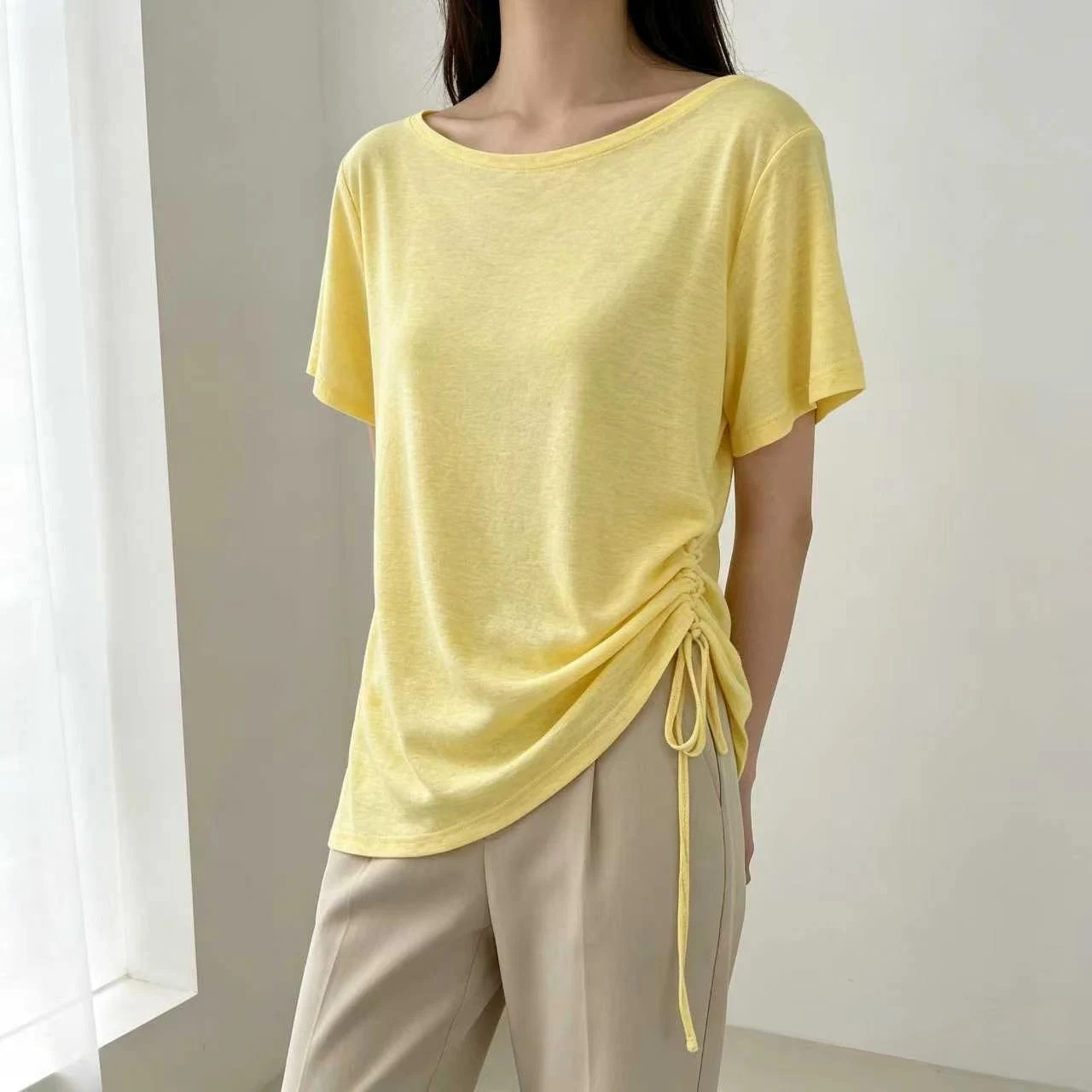 Pilates Yoga Wear, Thin Sports Tops, Loose Blouses, Short-Sleeved T-Shirts, High-End, Stylish, and Fashionable Fitness Wear