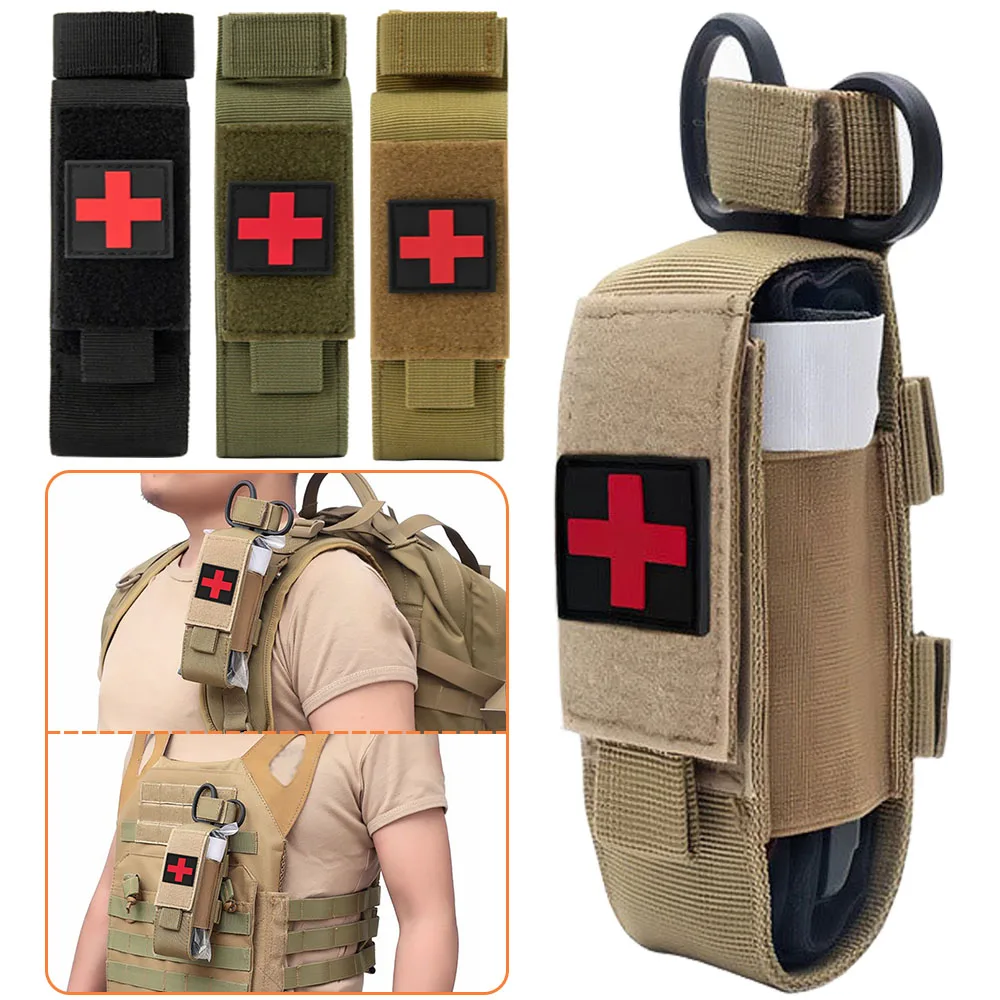 

Нейлоновый жгут MOLLE, сумка-держатель, аптечка, поясная сумка EDC, портативная медицинская сумка для ножниц, уличный фонарик, кобура для ножа