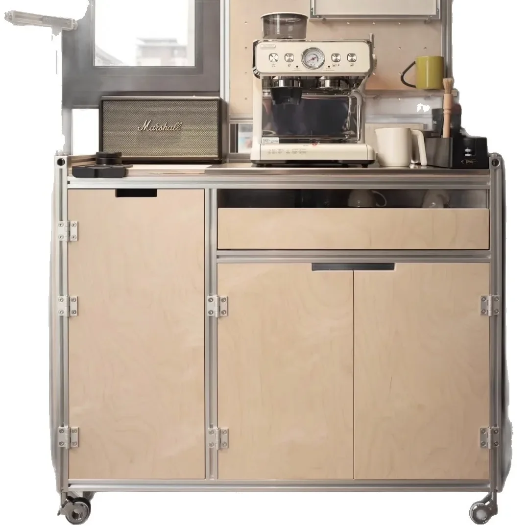 

Birch, aluminum profile, display cabinet, floor, storage