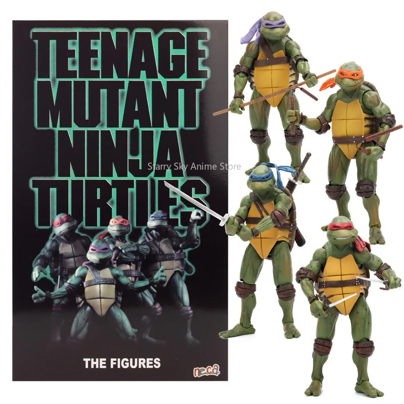 Ninja Turtle Figures Raph Mikey Leonardo Donatello Action Figure PVC NECA TMNT Collection Doll Movable Model Toy