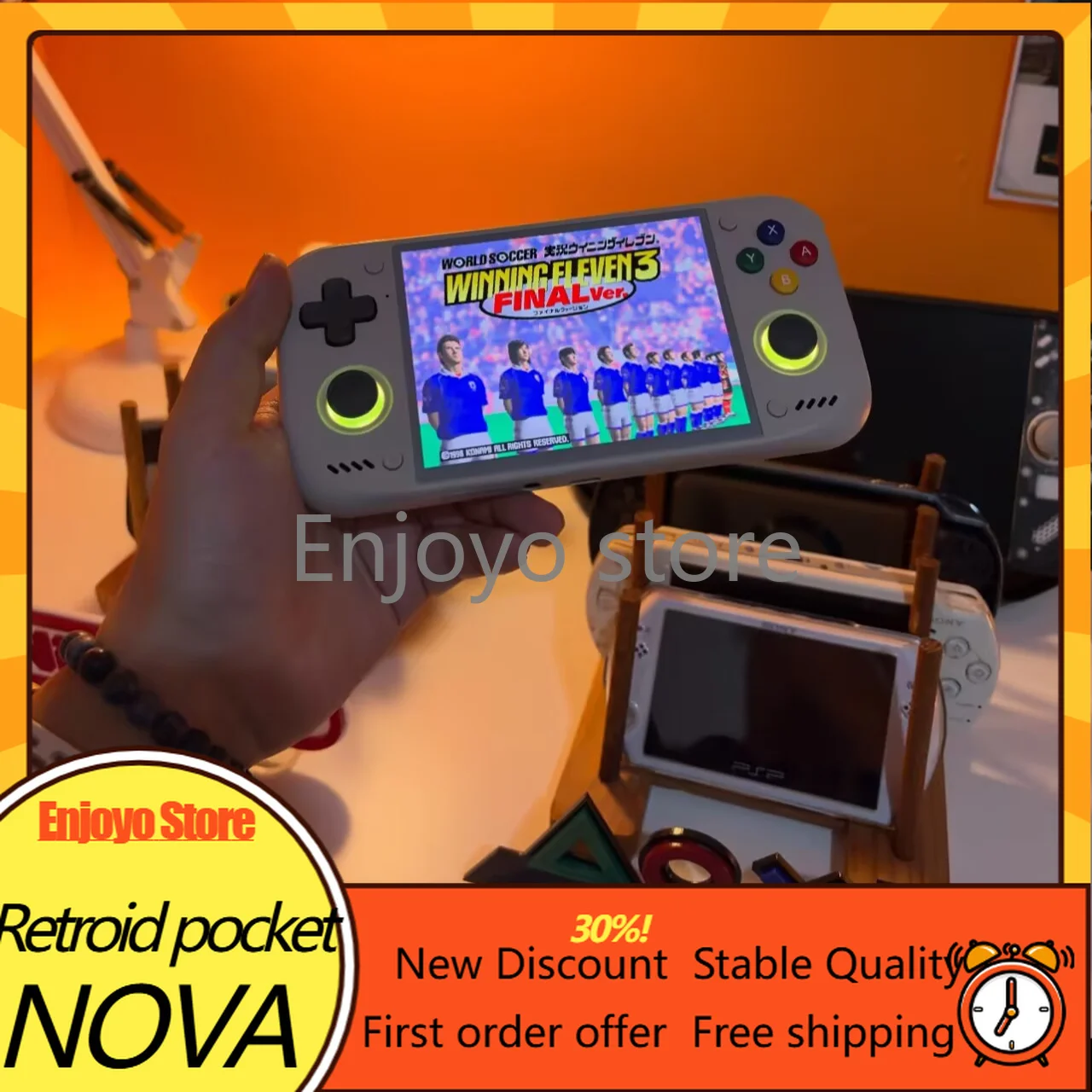 New Retroid Pocket Nova Retro Game Handheld 120Hz Full Touch Screen Hall‑Effect Joystick Active Cooling Handheld Game Console
