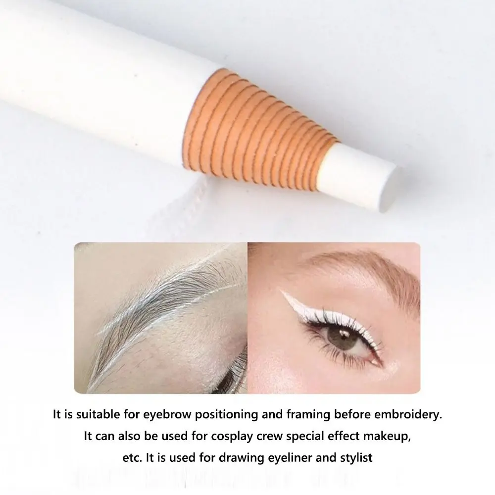 Matita per sopracciglia bianca impermeabile Microblading Marker Line Penna per posizionamento del tatuaggio del sopracciglio Penna per eyeliner da colorare buona resistente al sudore