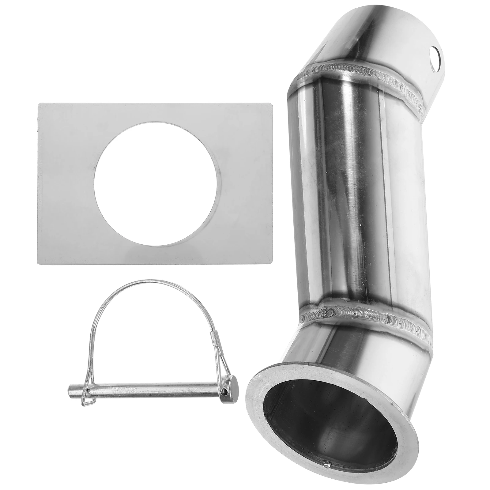 

1 Set Stainless Steel Adapter Metal Gutter Drain Connector Durable Decorative Outdoor Water Drainage Parts For Downspouts Garden