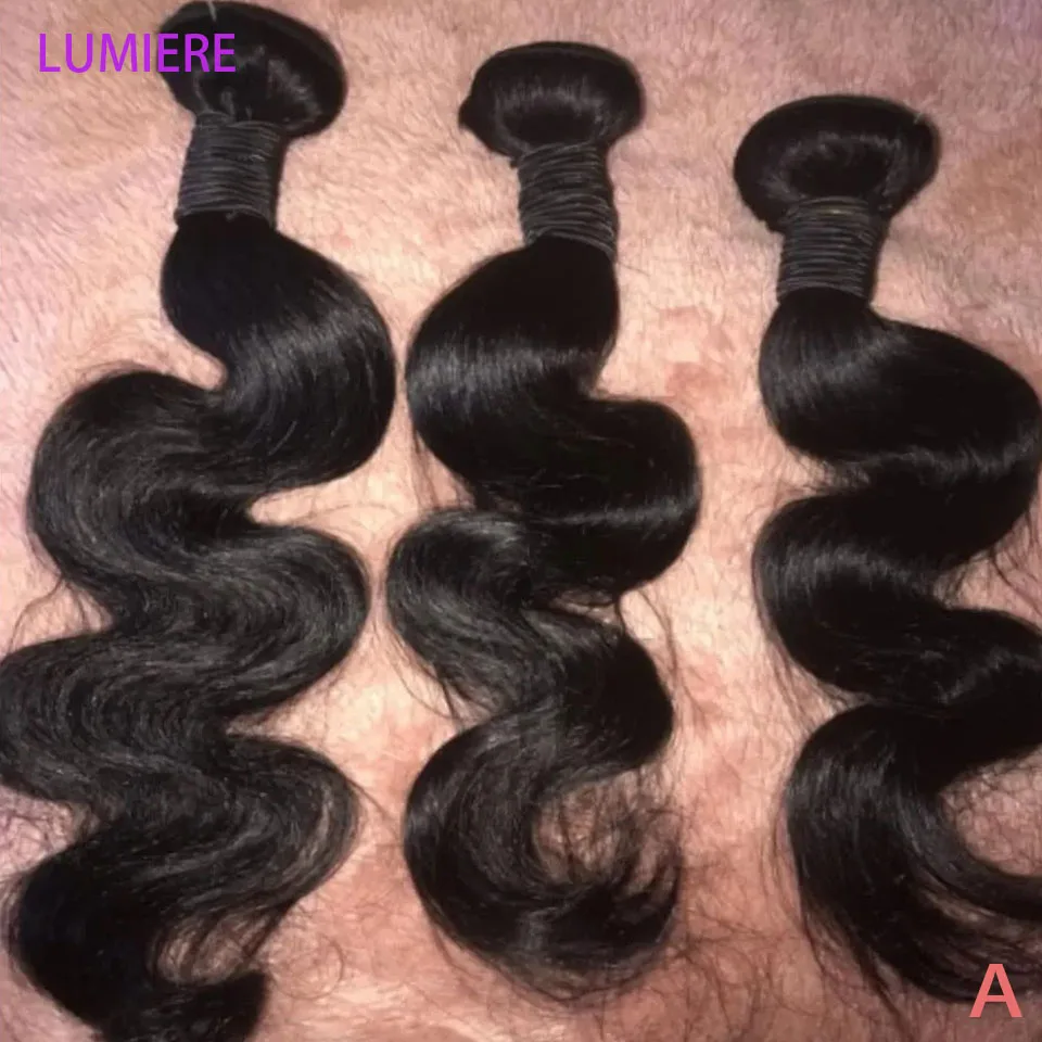 

38 40-дюймовые объемные волны, 100% необработанные необработанные человеческие волосы, пучки наращивания волос, бразильские 3 4 пучка, оптовая продажа, двойные