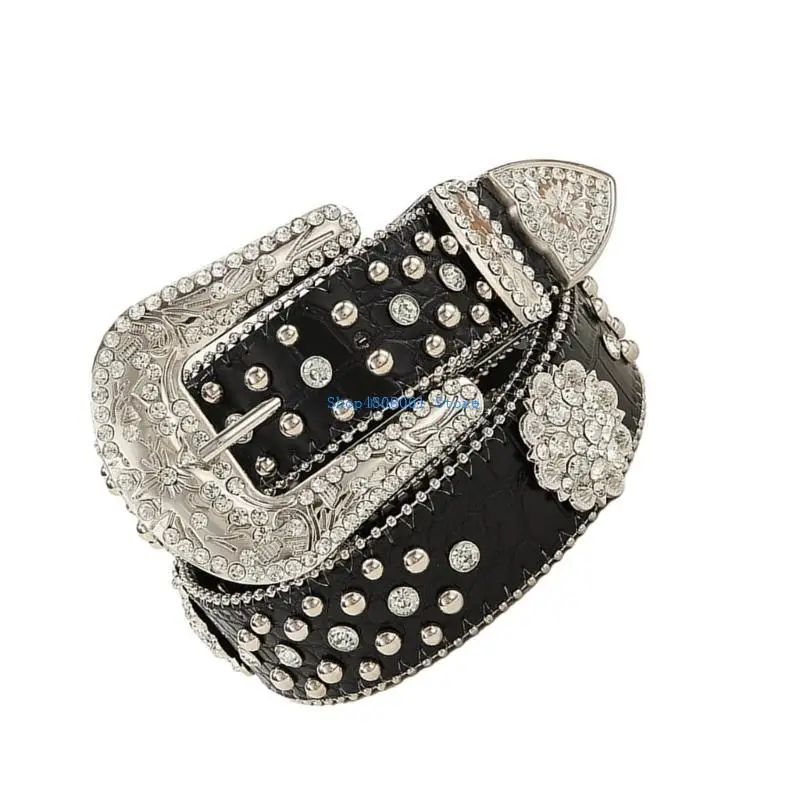 T3LC Cintura in scintillante Cintura con catena ventrale punk per feste da ballo, banchetti, club