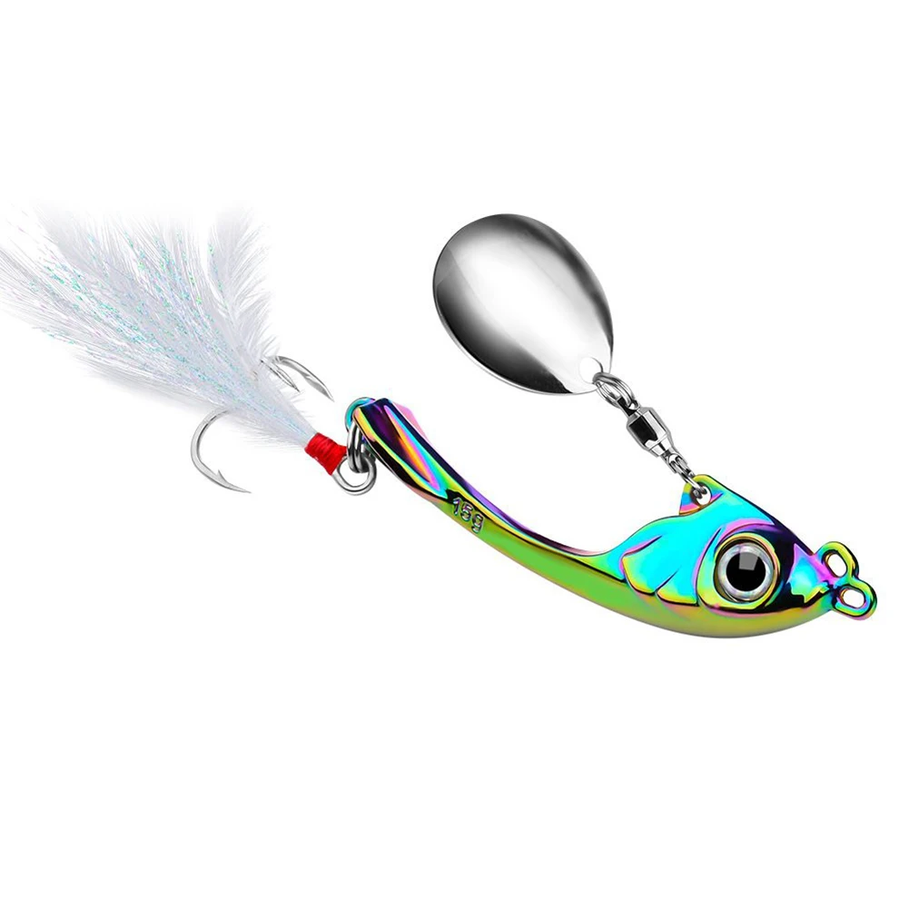 Metal Bait Hook Fishing Lure Bait Suitable For Many Kinds Of Fish 1pc 5cm/5.9cm/6.5cm Bright Color Crazy Lure Fish Zinc Alloy