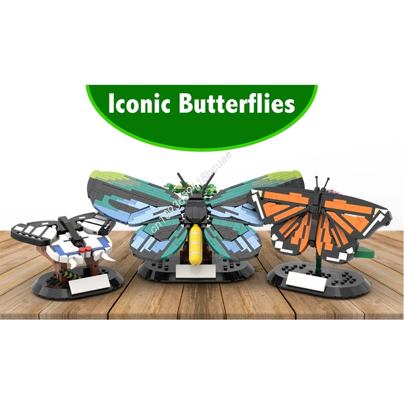 

940pcs MOC Iconic Butterflies Building Blocks Christmas DIY Party Favor Goodie Bag Option Construction Gift Brick Toys Gift