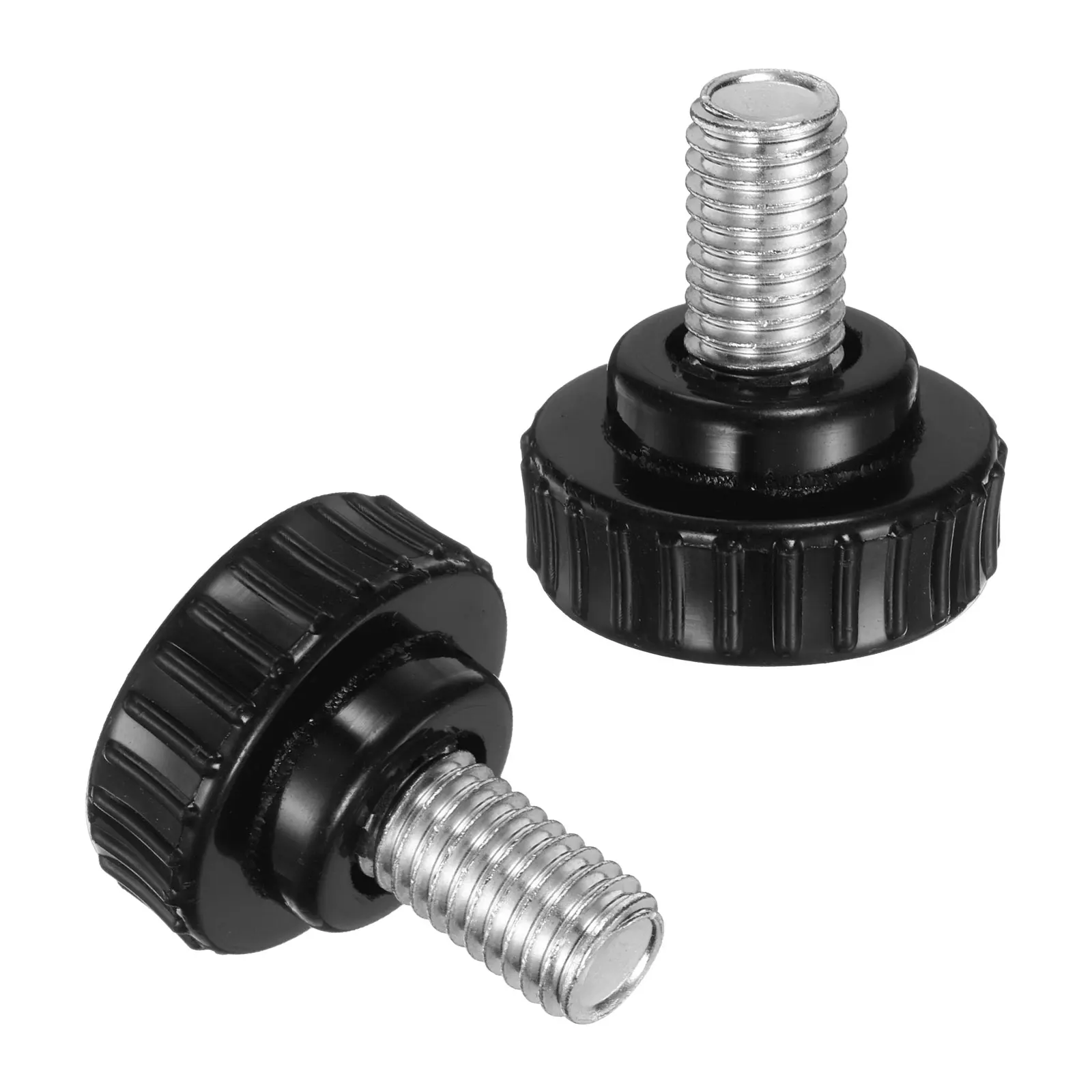 2/4/6/8Pcs Knurled Knob Handle Thread Metric Carbon Steel Hand Tightening Clamping Screw Threaded Stud Knob Bolt for Woodworking