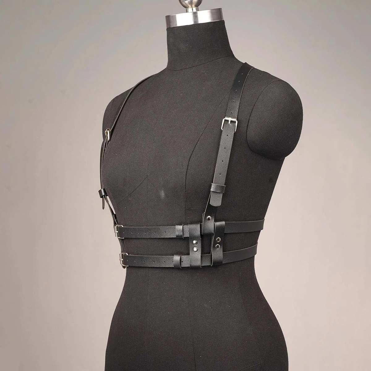Fashion PU Leather Chest Harness Belt for Women, Women Plus Size Belt, Gothic corset harness belt, Rave Outfit Belt.