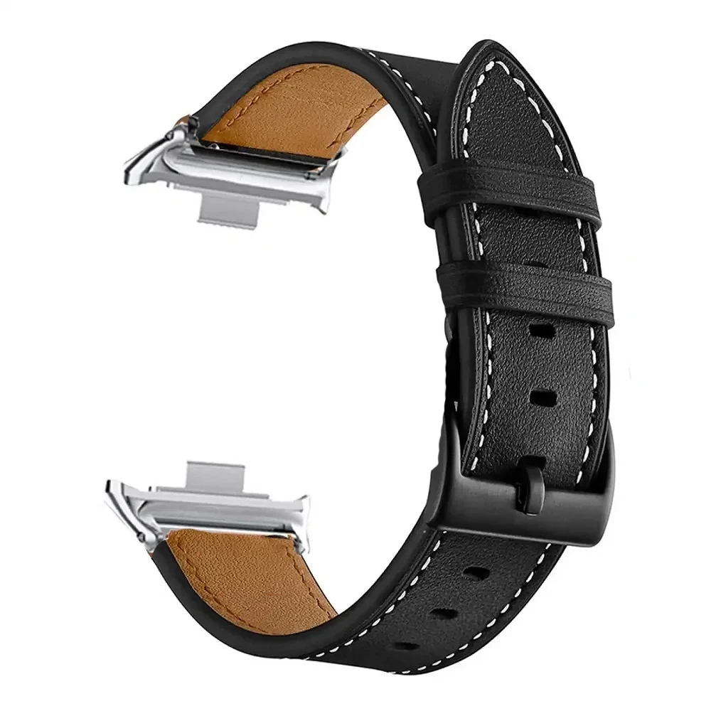 Bracelet en cuir pour Xiaomi Mi Band 8 Pro, bracelet Correa, connecteur en métal pour Redmi Watch 4, accessoires de bracelet de remplacement