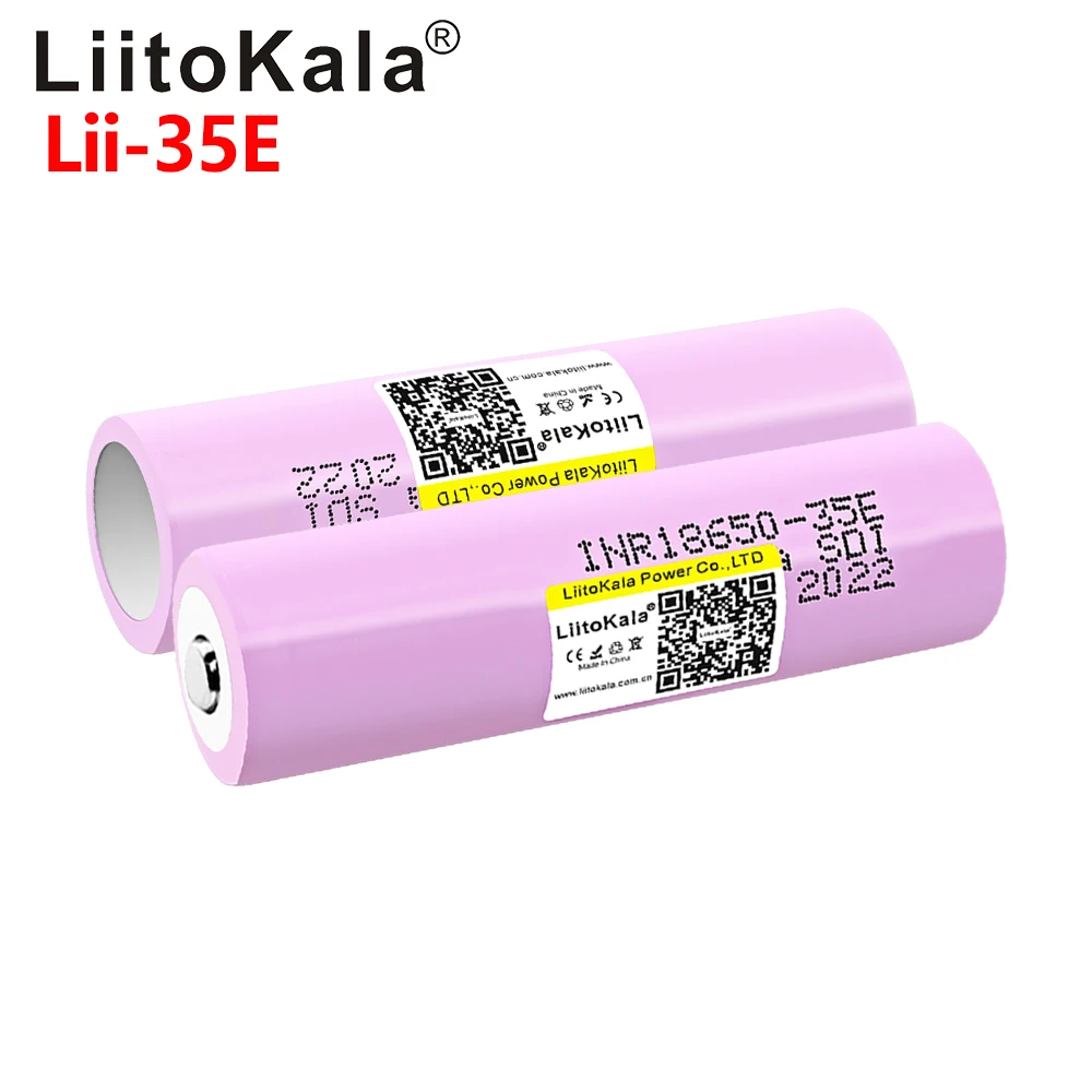 2 قطعة LiitoKala 18650 بطارية 35E 3.7V 3500mAh التفريغ 18650 بطارية ليثيوم أيون 3.7v INR18650-35E بطارية قابلة للشحن ل flashligh