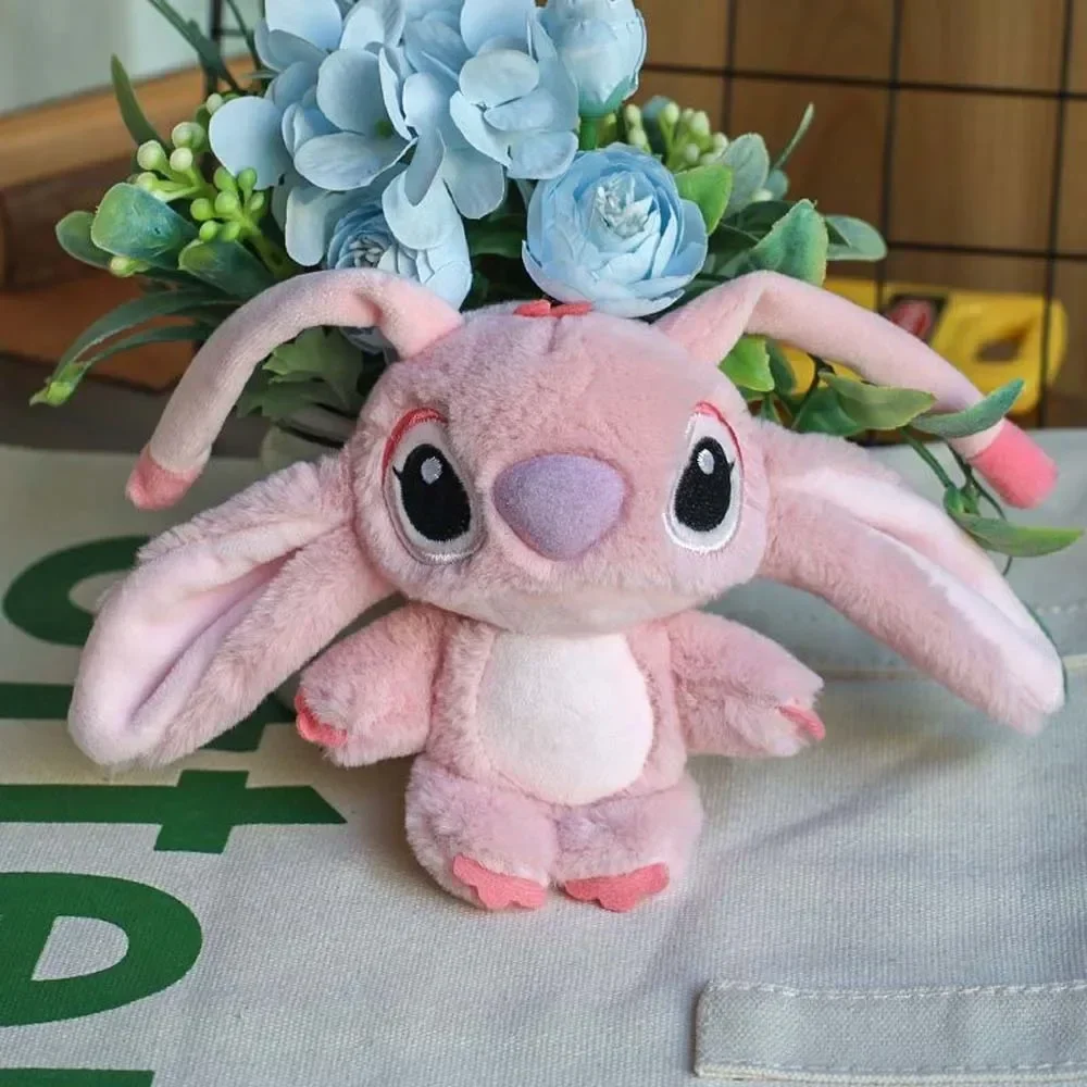 10-15CM Disney Stitch Doll Portachiavi Peluche Zaino Ciondolo Anime Lilo & Stitch Giocattolo della ragazza Morbido Peluche Bambola Regalo di compleanno