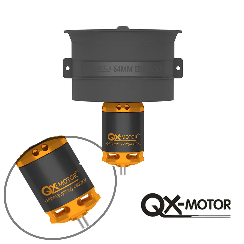 QX-MOTOR Nuovo 64mm EDF Professionale 12 Pale Ventola Canalizzata QF2822 2100KV 2300KV 3300KV 4300KV Motore Brushless Ventola Violenta