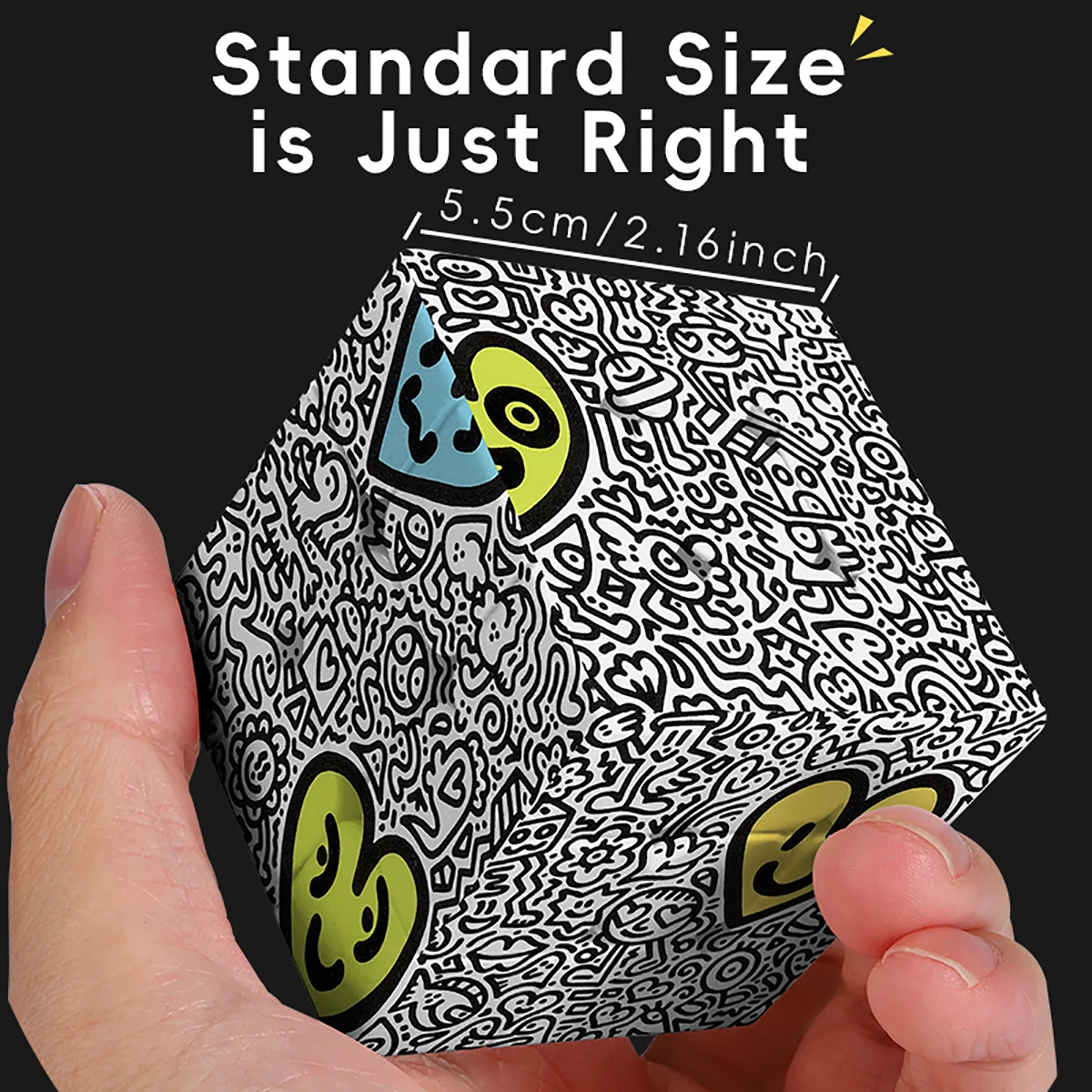 Kostka Magiczna 3x3x3 3D UV Graffiti Miłość Antystresowa Układanka Profesjonalna Gładka Gra Szybkościowa Zabawka Prezent dla Dzieci