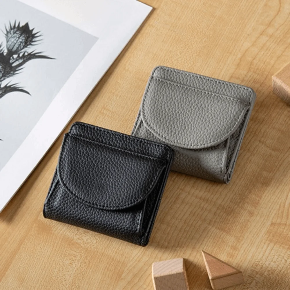 Zakportemonnee Slanke leren portemonnee Compact formaat Creditcardhouder met meerdere kaarten Korte stijl Portemonnee Zakelijk