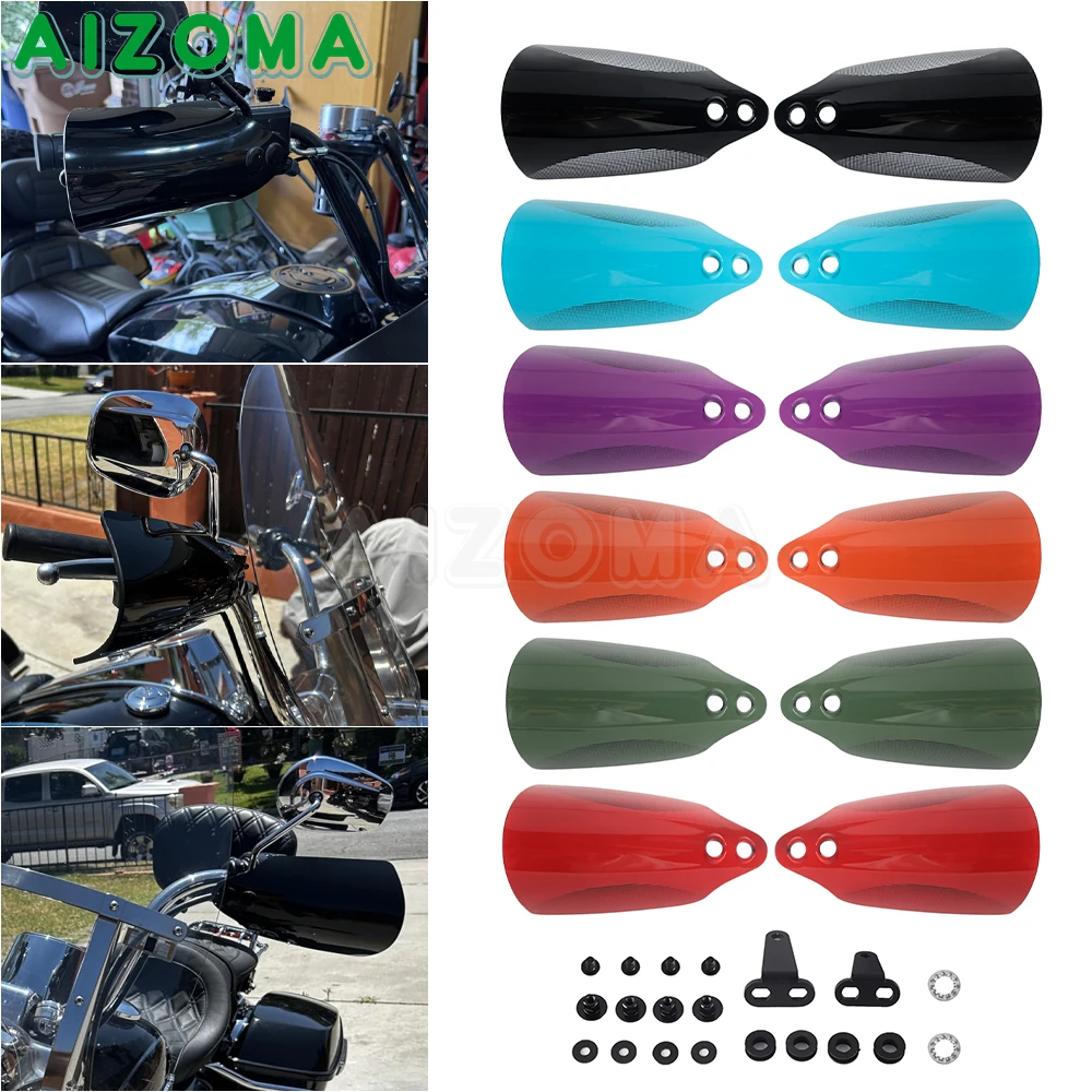 

Colored Handguards Handlebar Hand Guard Shield Hands Protector For Harley Dyna Softail Touring FXDL FLST FLHR FXST Sportster XL