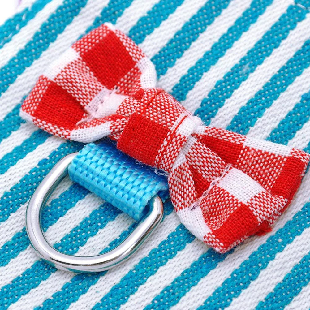 

Comfortable Small Pet Harness with Leash Breathable Mesh Fabric Vest for Rabbit Hamster Dog Cat Walking Outdoor Accessory Blue