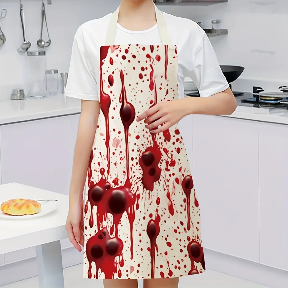 Halloween Themed Bloody Butcher Cosplay Apron Women\'s Home Cleaning Home Cooking Cooking Baking Apron Adult Children\'s Bib