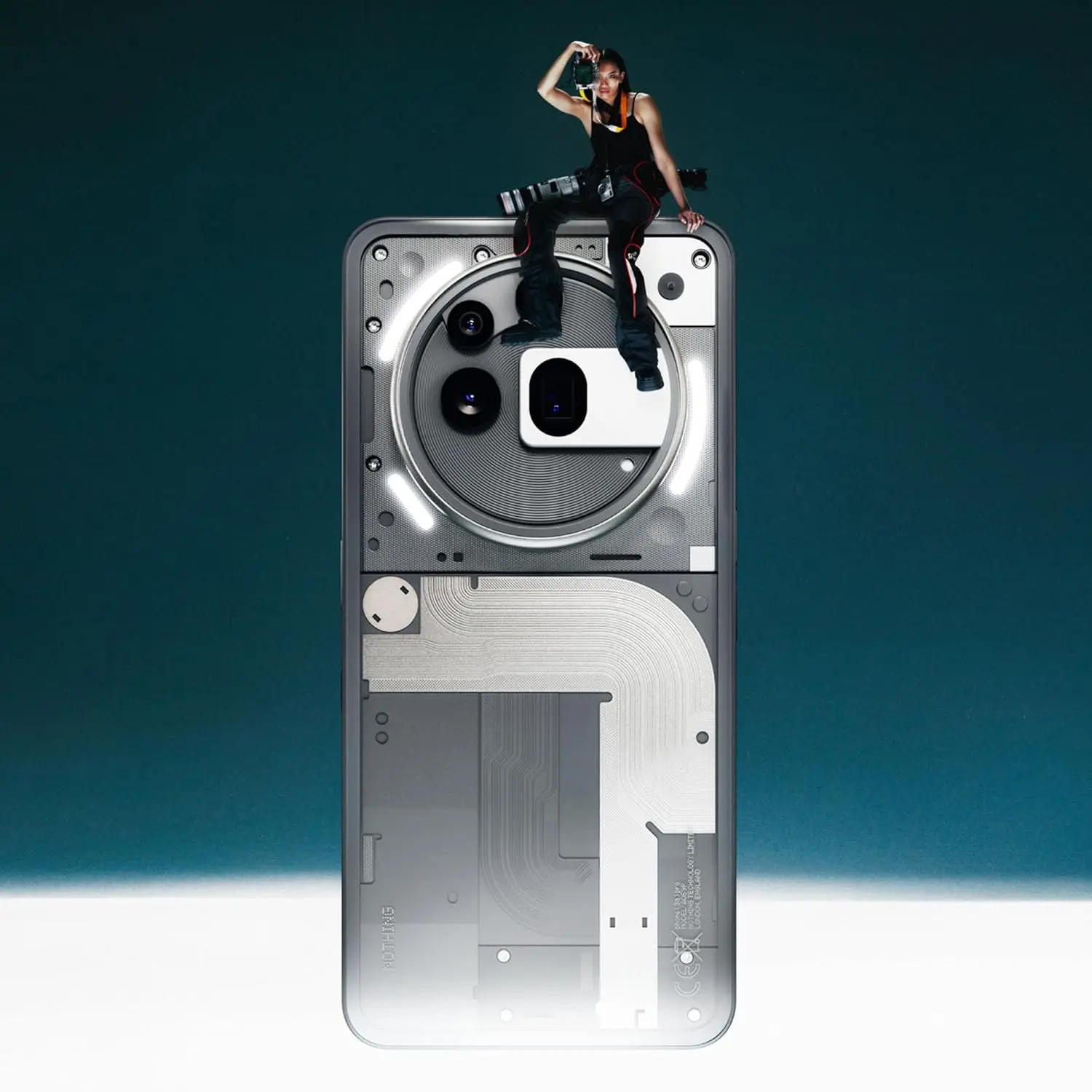 Versión Global Nothing Phone (3a) Pro Qualcomm Snapdragon 7s Gen 3 5G Pantalla AMOLED de 6.77” 120Hz Cámara Dual de 50 MP