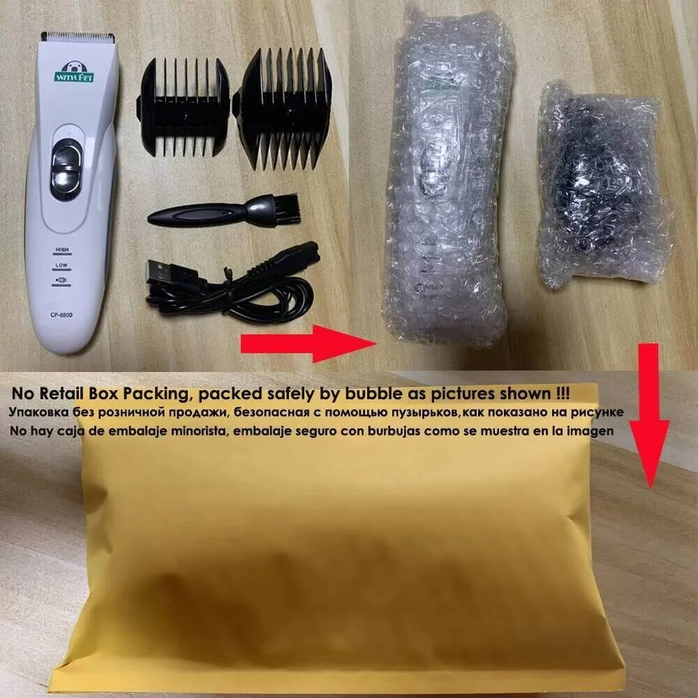 USB Cable (NO Charger) CP6800 Pet Trimmer Rechargeable Hair Clipper Electric Dog Grooming Haircut Shaver