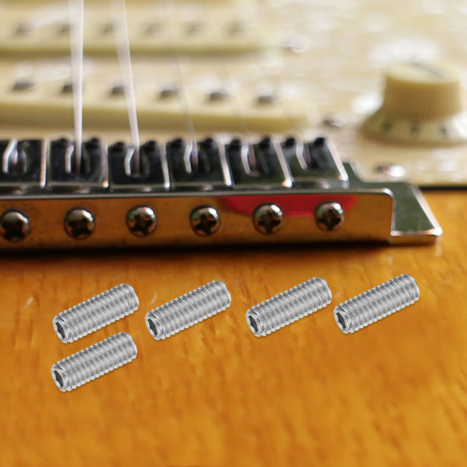 

12 Pcs Electric Guitar Nut Fixing Screws Bass Hardware Kit Diy Adjustment Tools Bridge Metal Parts