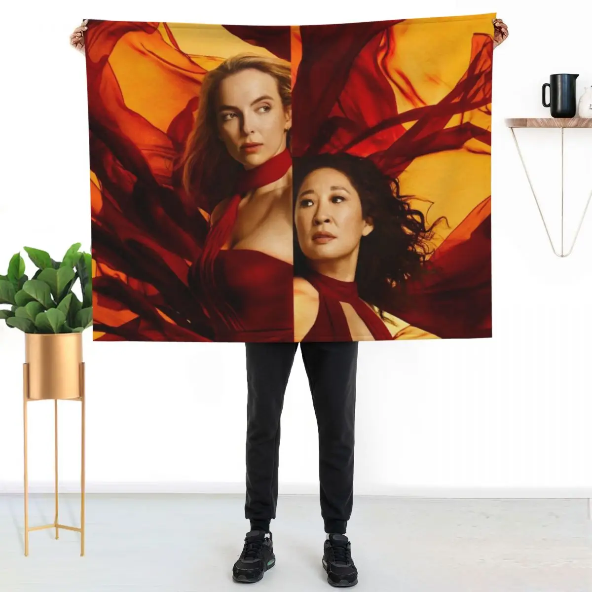 Killing Eve Movie Throw Blanket Single wednesday Sofa Quilt Softest halloween For Sofa Thin Blankets