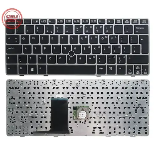 UK/US/BR/SP/RU nuevo teclado para HP EliteBook 2570 2570P 2560p Inglaterra portátil KB marco plateado
