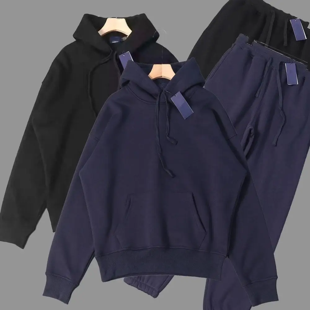 

Men's Hoodie Set Fce Lined Long Pants Loose Fit Winter Collection US Sle Clothing Brand Other Basic Sle Other