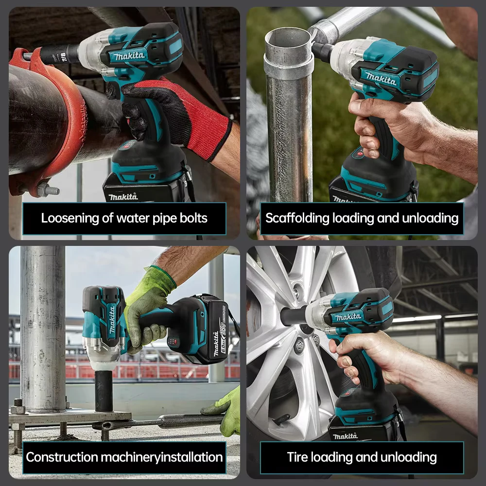 makita-dtw285-520nm-brushless-impact-wrench-cordless-electric-wrench-high-torque-rechargable-tool-for-makita-18v-battery