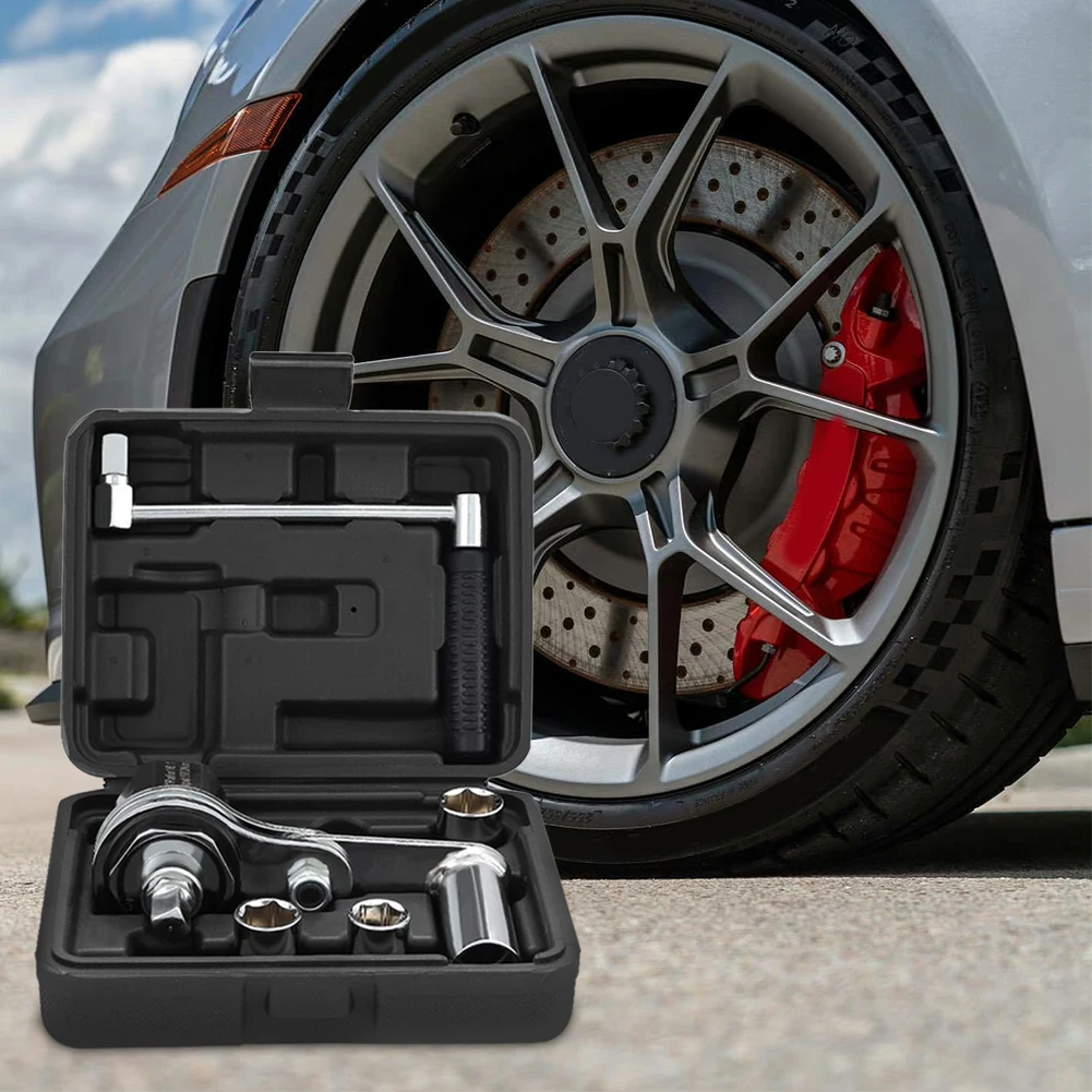 

Chrome Vanadium Steel Torque Multiplier Wrench Set with 17mm/19mm/21mm Sockets Lug Nut Remover Wrench Booster Tire Nut Remover