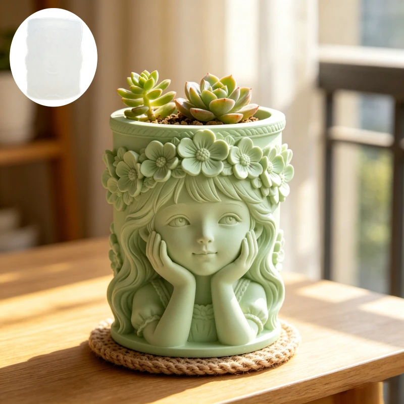 Reusable 3D Embossed Girl Sili - огляд і ціна 3D Printing Vase