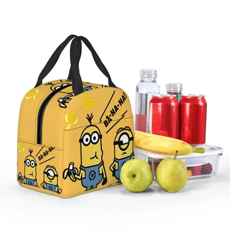 Custom M-Miniones Cute Doll Resuable Lunch Boxes Women Multifunction Funny  Cooler Thermal Food Insulated Lunch Bag Children