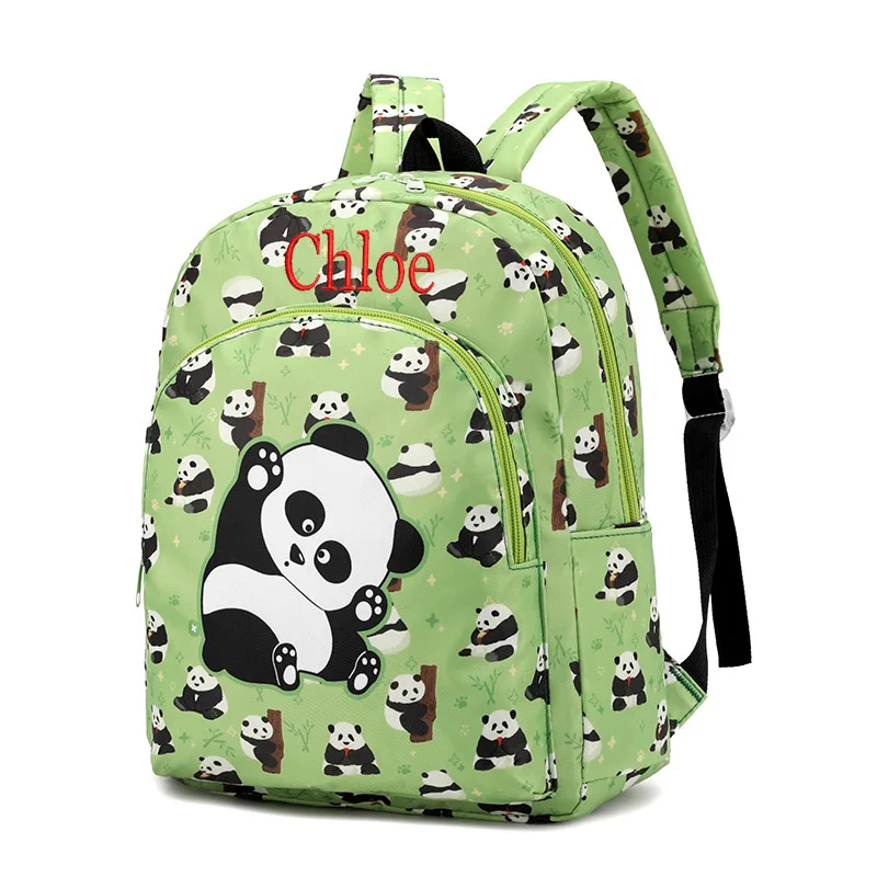 Sac à dos de dessin animé avec nom personnalisé pour enfants, KrasnoBackpack, animal mignon, étudiant, grande capacité