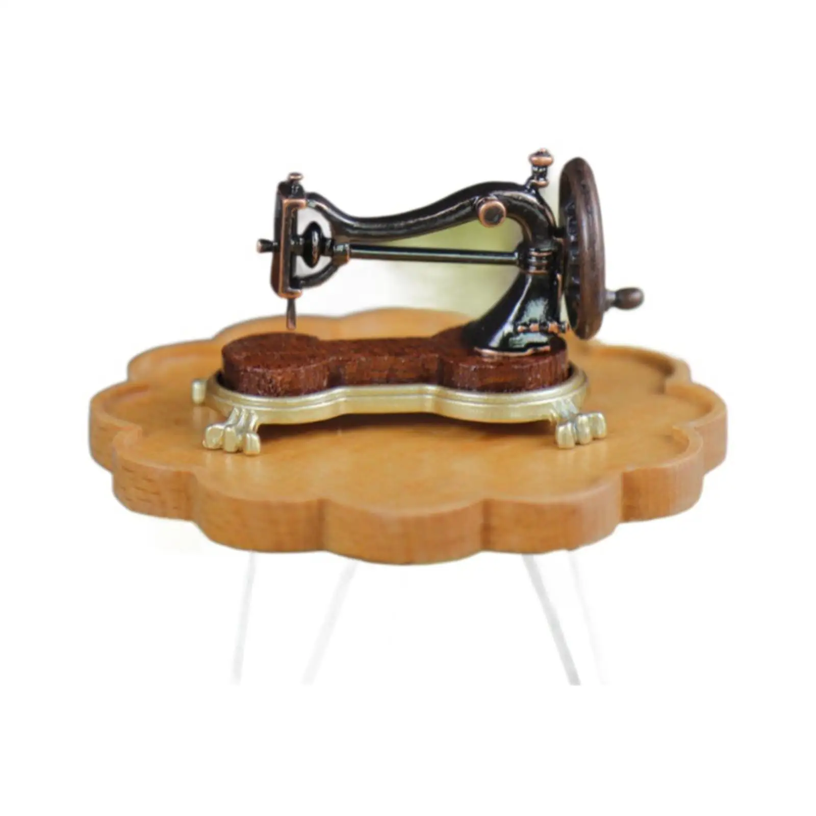 Macchina da cucire in miniatura per casa delle bambole 1:12, macchina da cucire in miniatura, accessori per casa delle bambole simulati per mobili per progetti fai da te