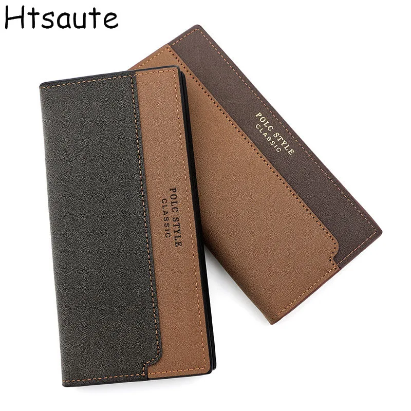 

Men's Coin Purse Wallet Long Section Wallets Man PU Leather Wallet Zipper Business Card Holder Money Bag Male billetera cartera